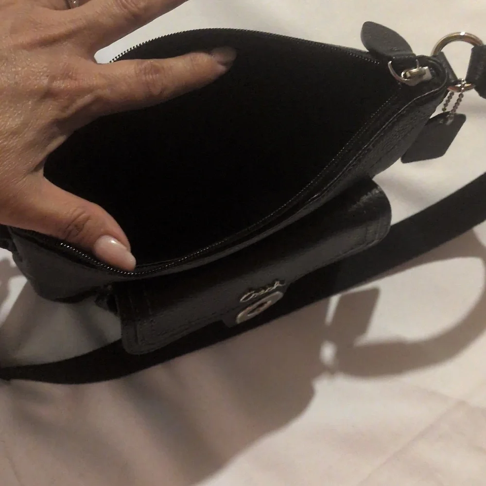 Coach Black Leather Messenger Bag - Picture 7 of 7